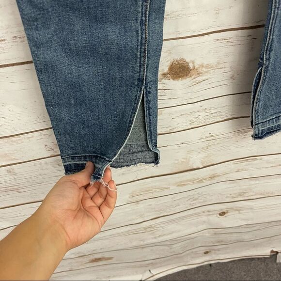 Free People Kentucky Blue Split Ankle Skinny Jeans - Picture 3 of 7